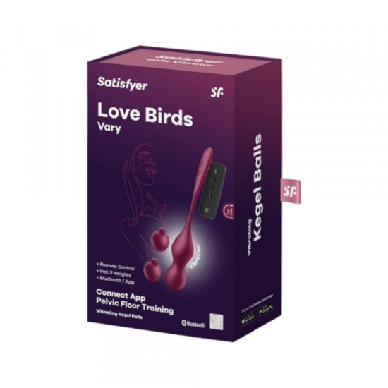 Кегел комплект с вибрация и приложение Love Birds Кегел комплект с вибрация и приложение Love Birds