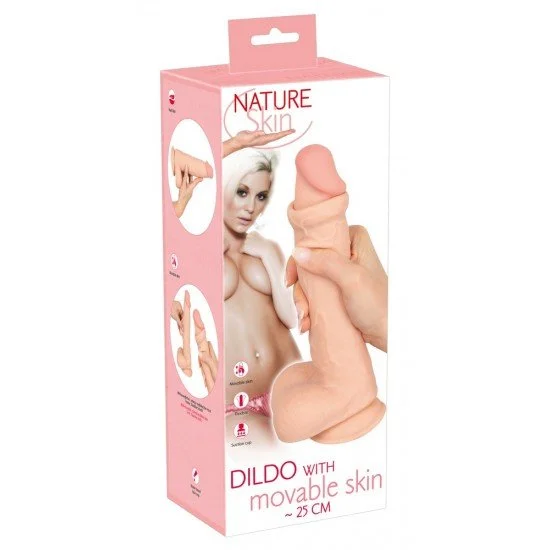 Дилдо с подвижна кожа Nature Skin 25 см