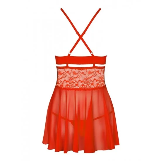 Комплект Babydoll 2 части червен S/M