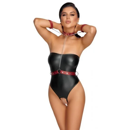 Боди кожен ефект Cotteli Bondage S Боди кожен ефект Cotteli Bondage S