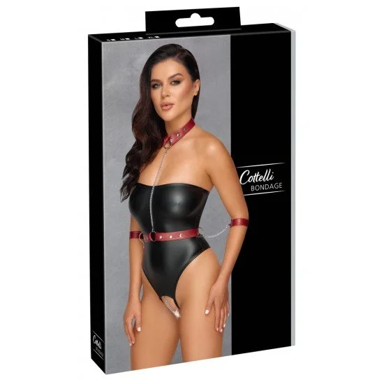 Боди кожен ефект Cotteli Bondage S Боди кожен ефект Cotteli Bondage S