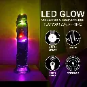 LED светещ прозрачен вибратор REALROCK 8"/20cm