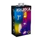 LED светещ прозрачен вибратор REALROCK 7"/18cm
