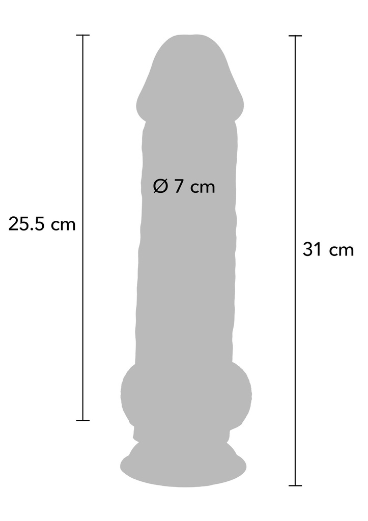 Дилдо Deluxe Dual Density Thick 31 cm
