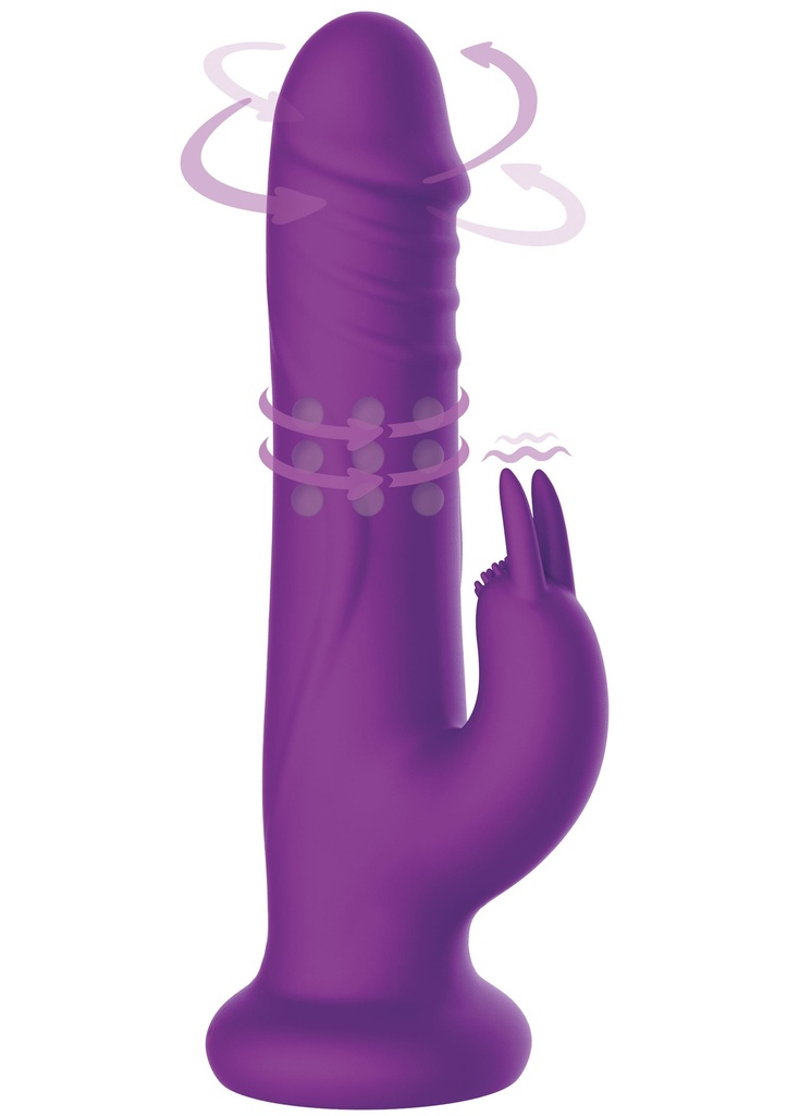 Вибратор Rotating Beads Rabbit розов 