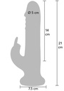 Вибратор Rotating Beads Rabbit розов 