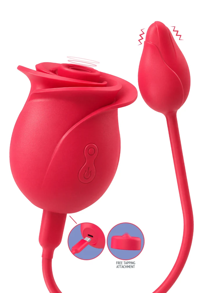 Airpulse стимулатор с вибриращо кегел топче Xoroon "Blushing Rose"
