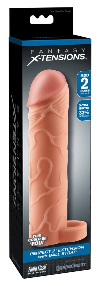 Удължител за пенис Fantasy Extensions 19 см с пръстен