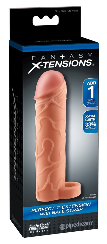 Penis extender Fantasy Extensions 17.7 cm with ring