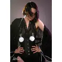 Щипки за зърна с бял пух