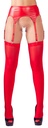 Red faux leather garter