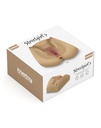 Realistic large masturbator with two openings