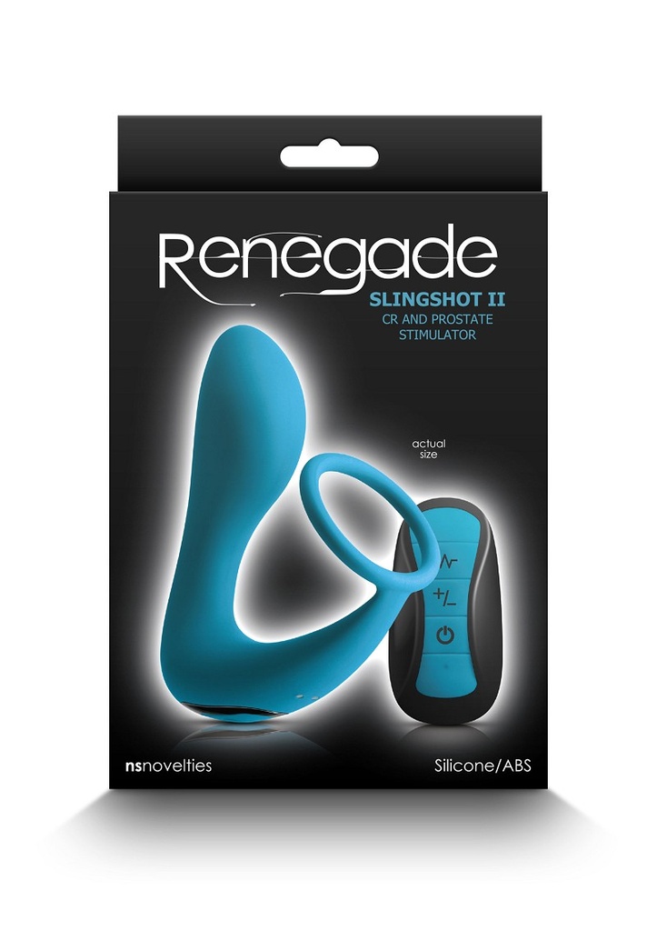 Vibrating prostate massager with penis ring Renegade Slingshot II + remote control