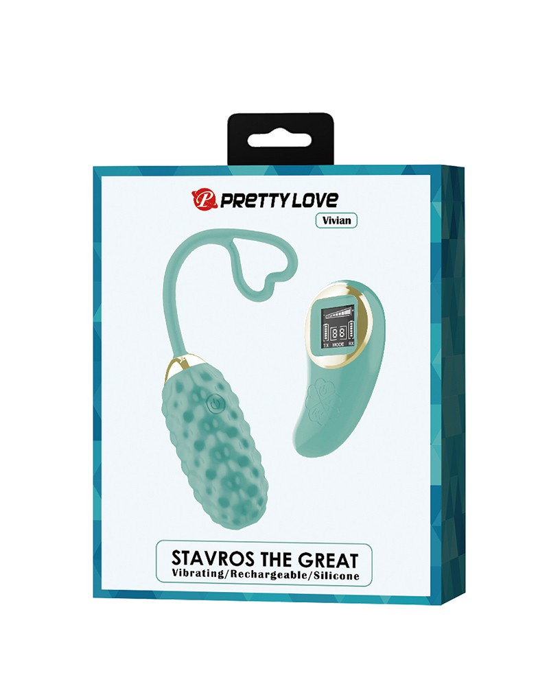 Вибро яйце с дистанционно Vivian мента