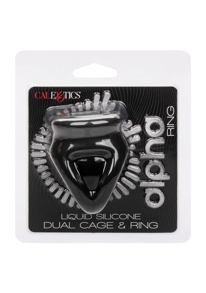 Пенис ринг-клетка Alpha Liquid Silicone Dual Cage CalExotics