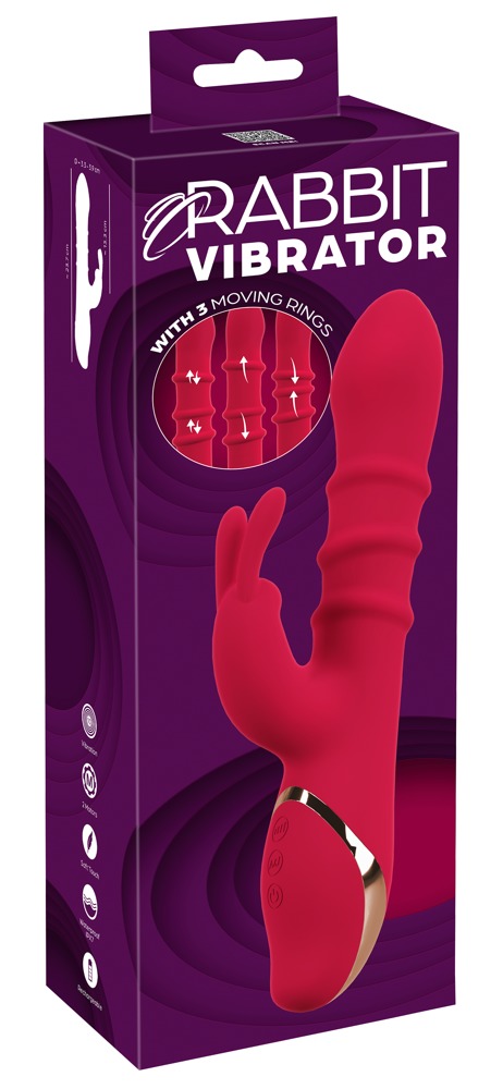 Vibrator with 3 massage rings Rabbit