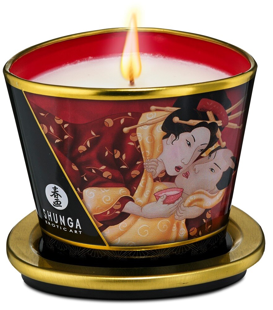 Strawberry champagne massage candle Shiatsu