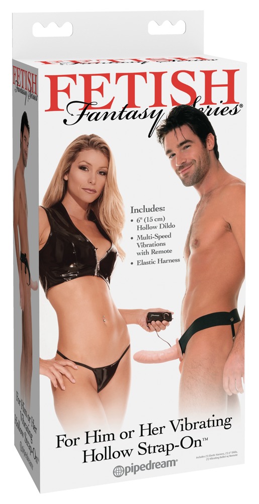 Strap-On Harness with Realistic Hollow Dildo 6"