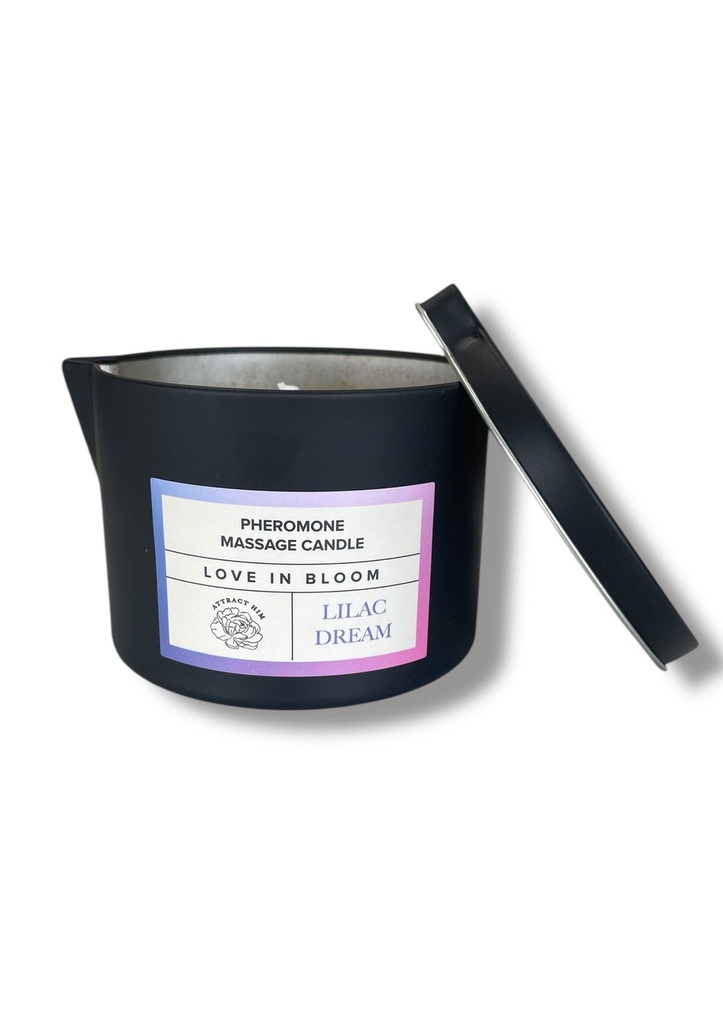 Pheromone massage candle LILAC DREAM - Attract him 150ml.