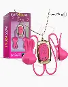 IY - Tickly - Nipple Clamps with Necklace (with App Control) - Pink