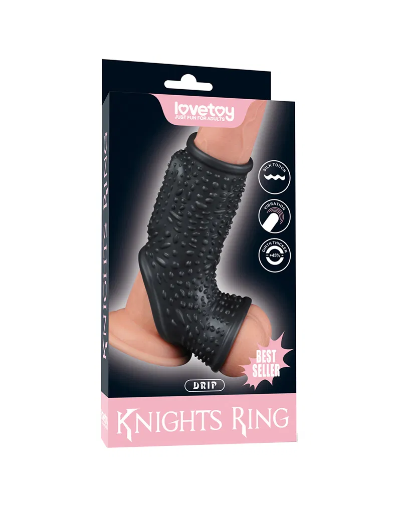 Вибриращ пенис ръкав "Knights Ring" Drip