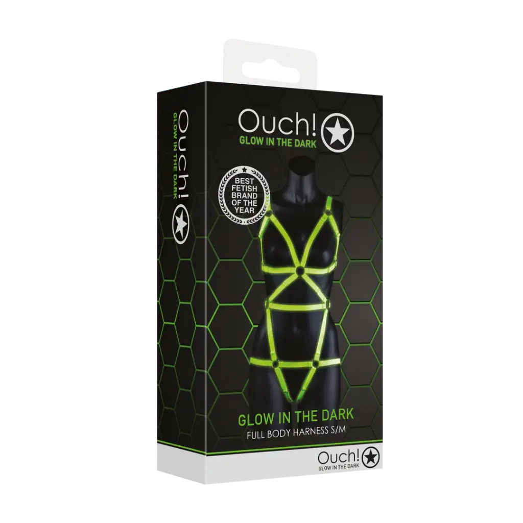 Харнес за цяло тяло светещ в тъмного Ouch! S-M