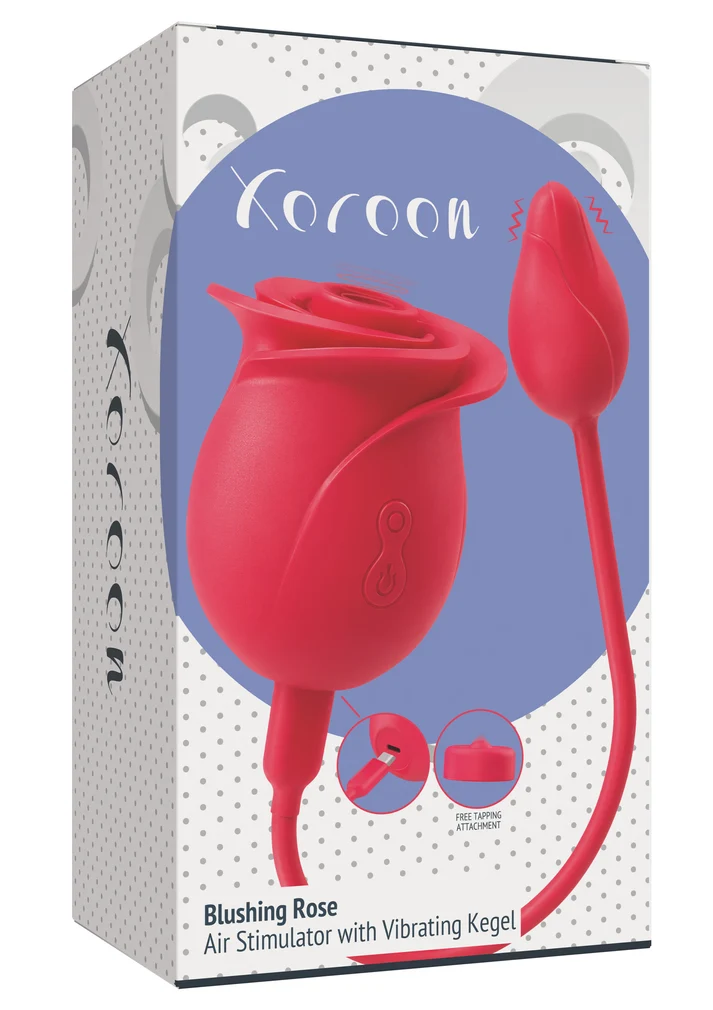 Airpulse стимулатор с вибриращо кегел топче Xoroon "Blushing Rose"