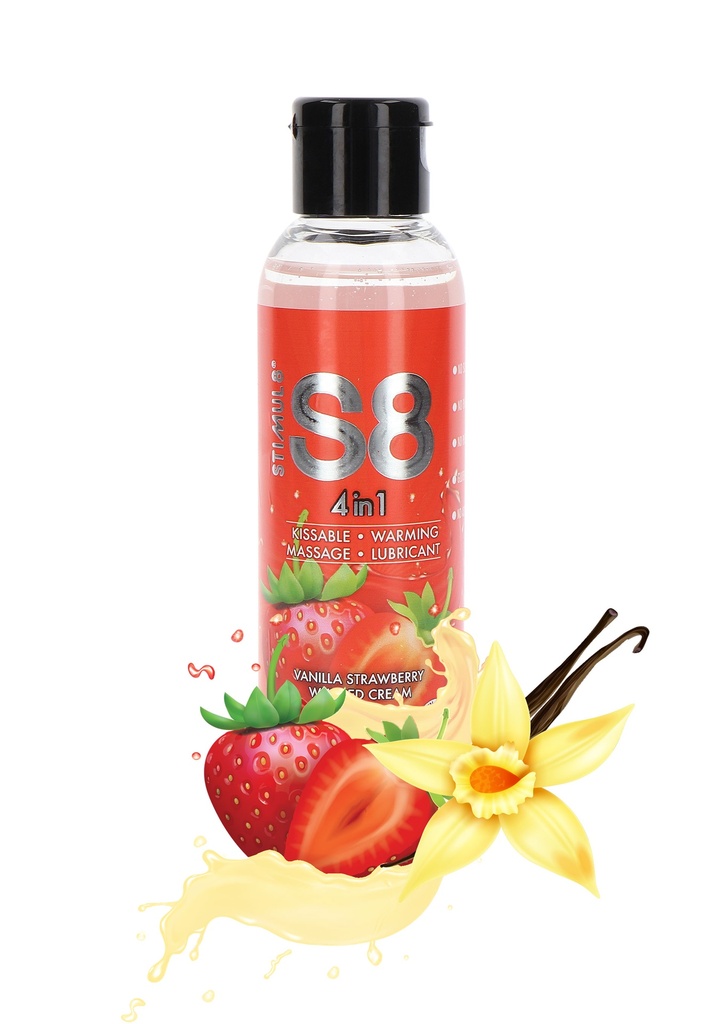 Vanilla Strawberry Cream S8 4 in 1 - ядивен, възбуждащ, масажно, лубрикант