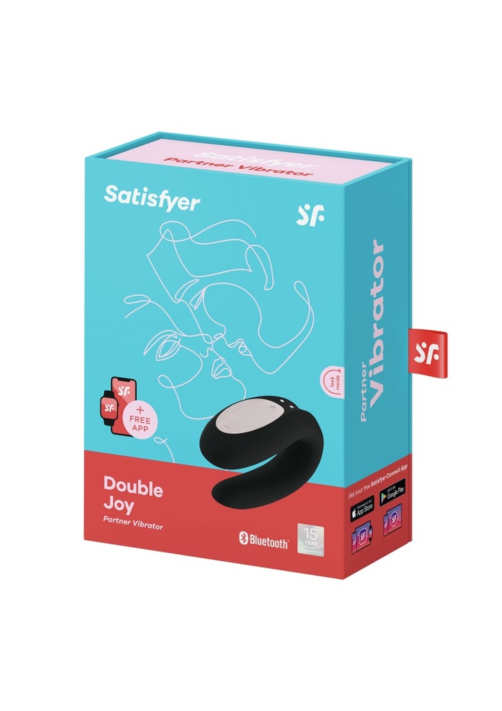 Double Joy Black Couples Vibrator