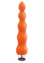 Anal vibrator ribbed orange