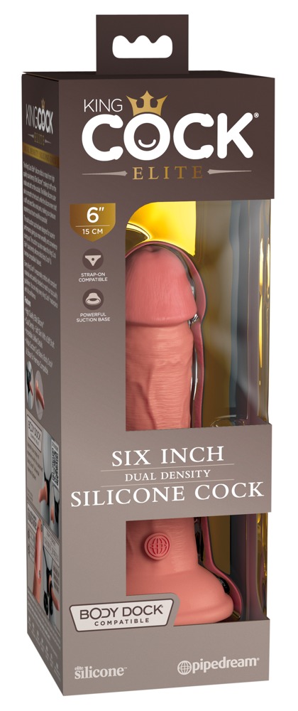 Дилдо 6" King Cock Elite с двойна пътност