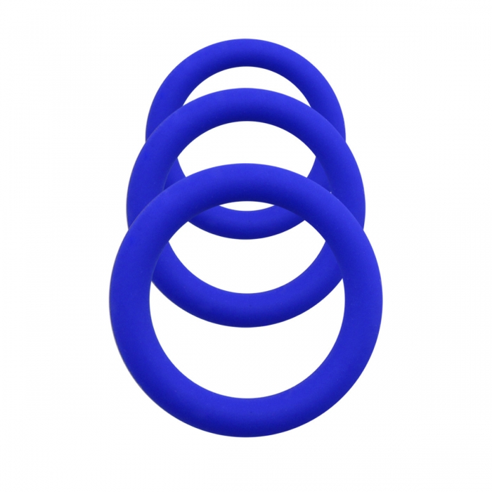 Silicone penis rings - triple set