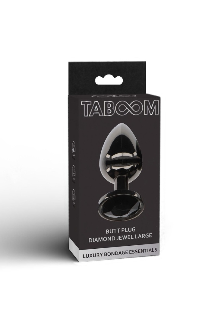 Anal plug - black metal/stone L TABOOM	