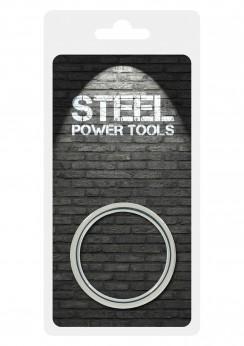 Penis Ring 40mm Steel, Ribbed, Heavy