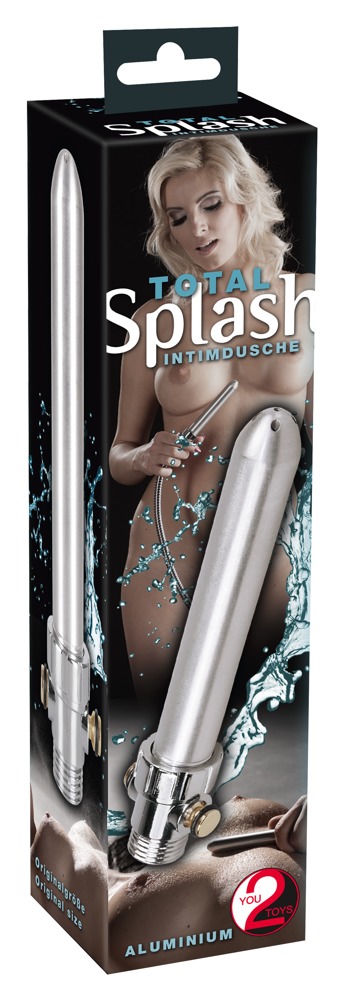 Aluminum anal douche with valve