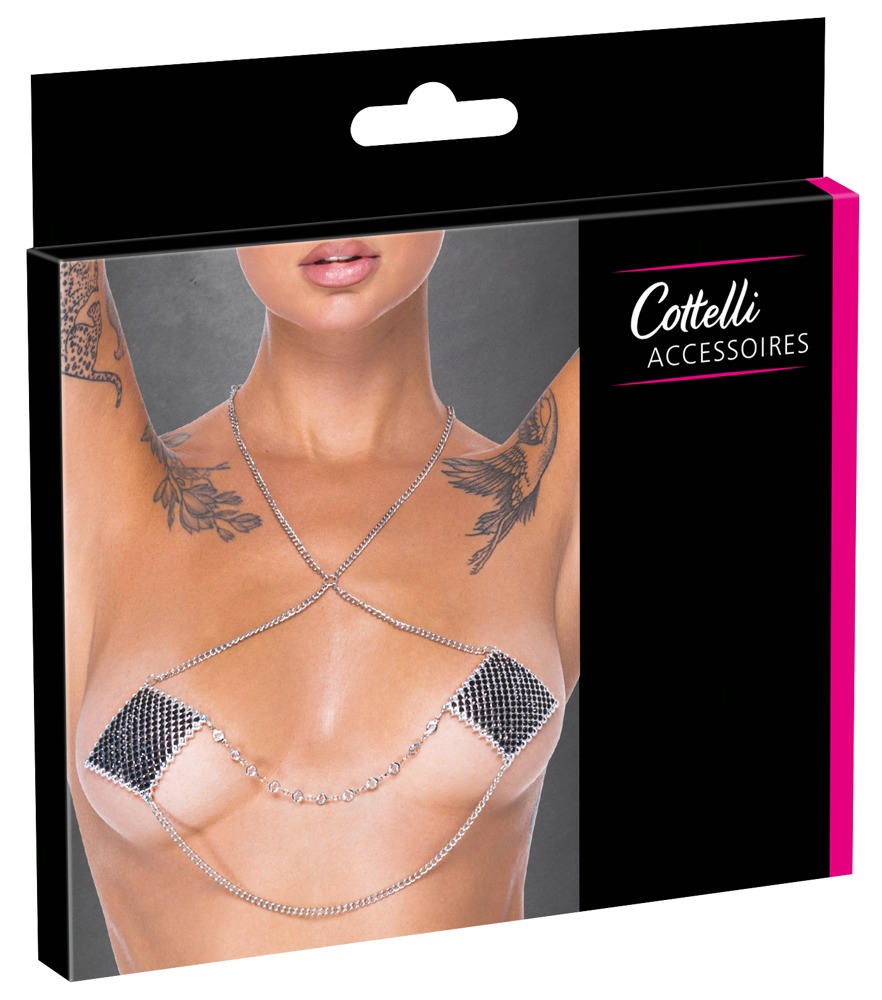 Square Nipple Stickers with Diamonds - Cottelli