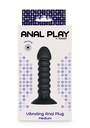 Vibrating ribbed anal dildo M