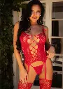 Боди Cami Garter with Stockings and String